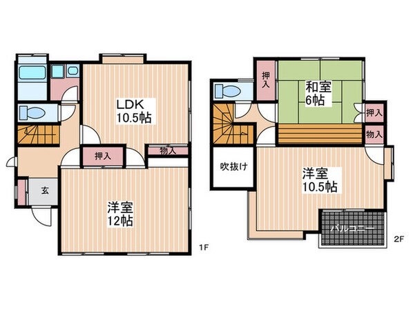 東貸家の物件間取画像